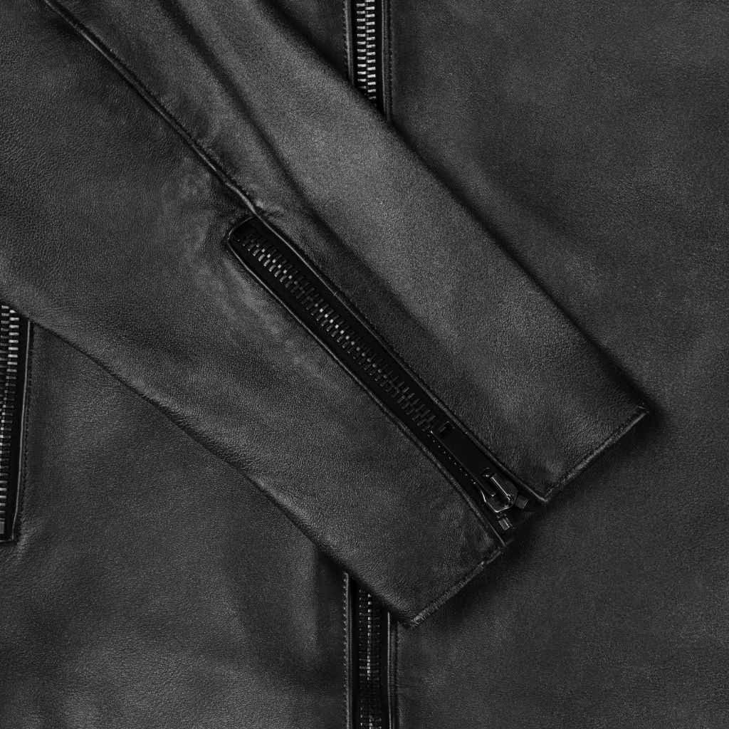 [S] Motorcycle Jacket | Distressed Black - Image 7