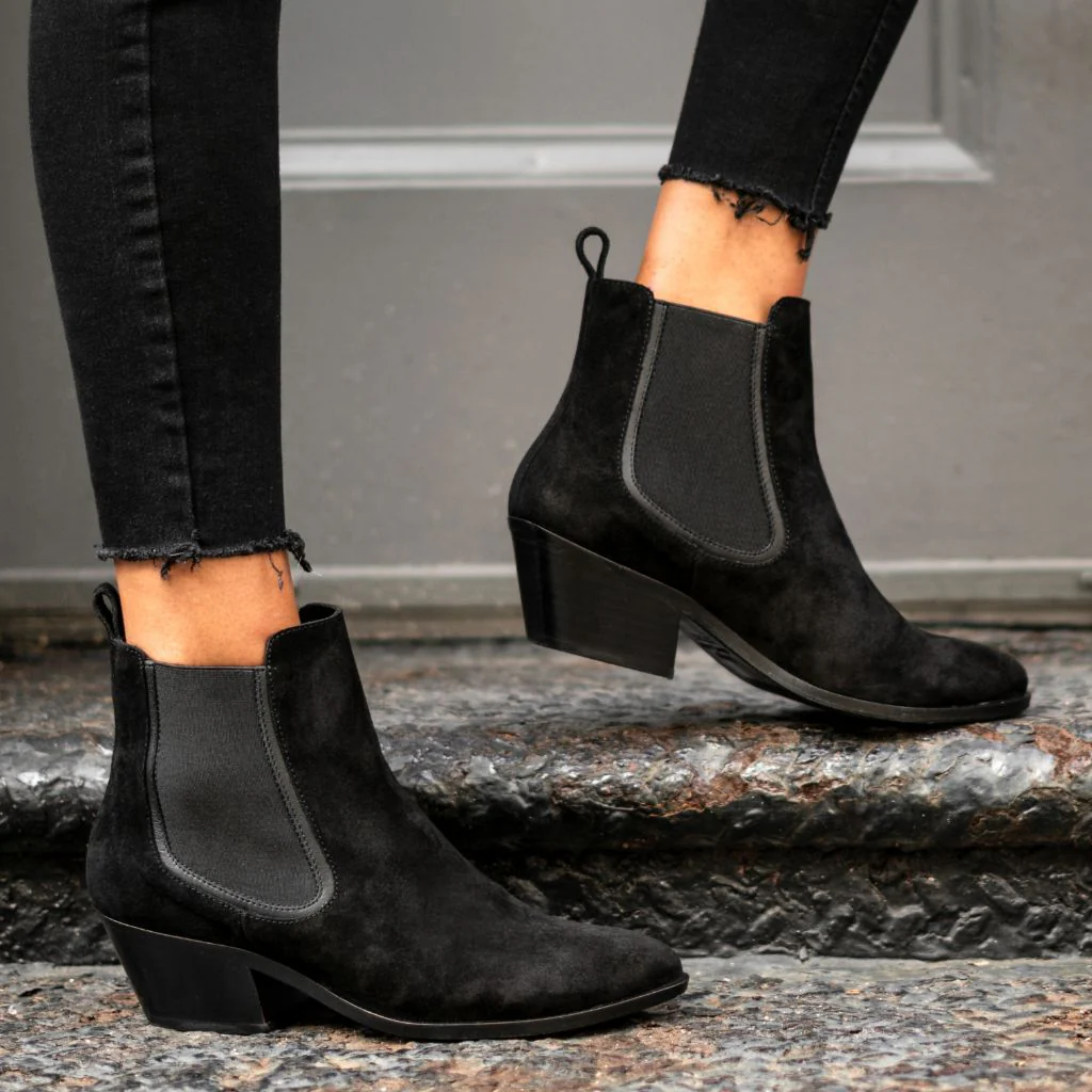 [S] Duchess Bootie | Black Suede - Image 6