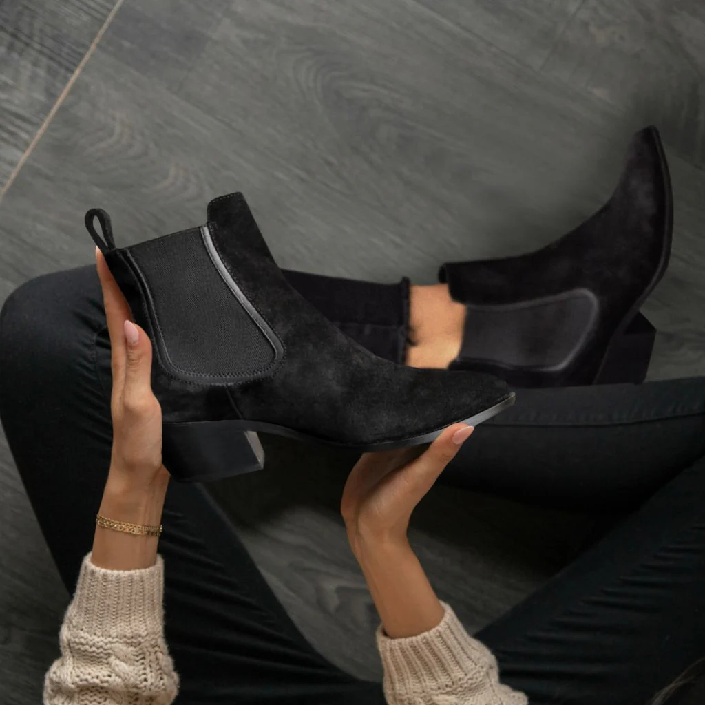 [S] Duchess Bootie | Black Suede - Image 7