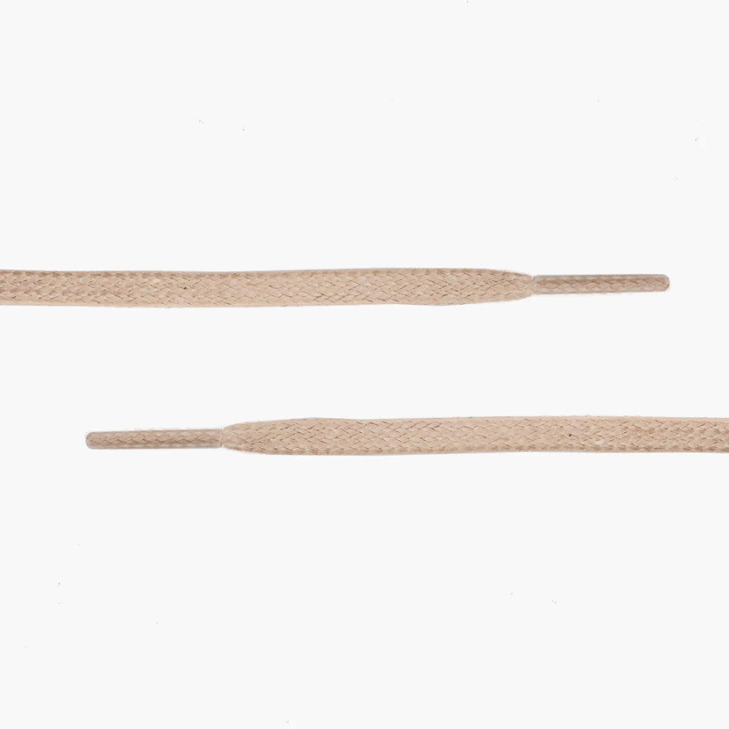 Flat Waxed Cotton Laces | Beige - Image 2