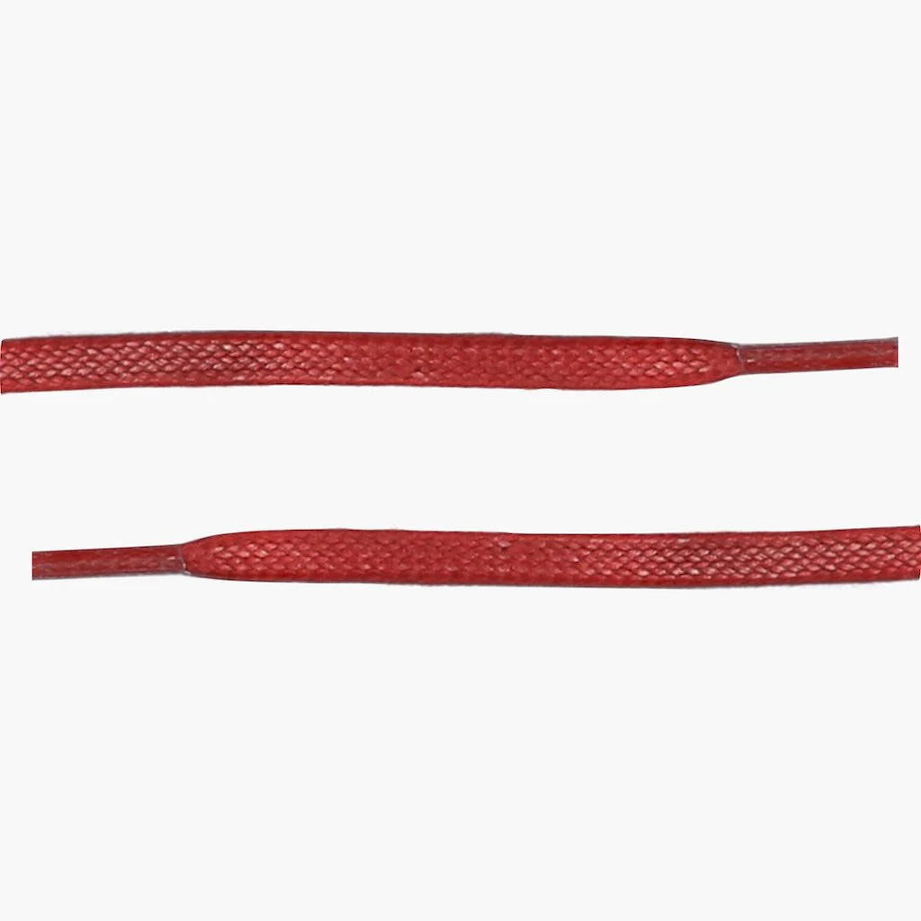 Flat Waxed Cotton Laces | Red - Image 2