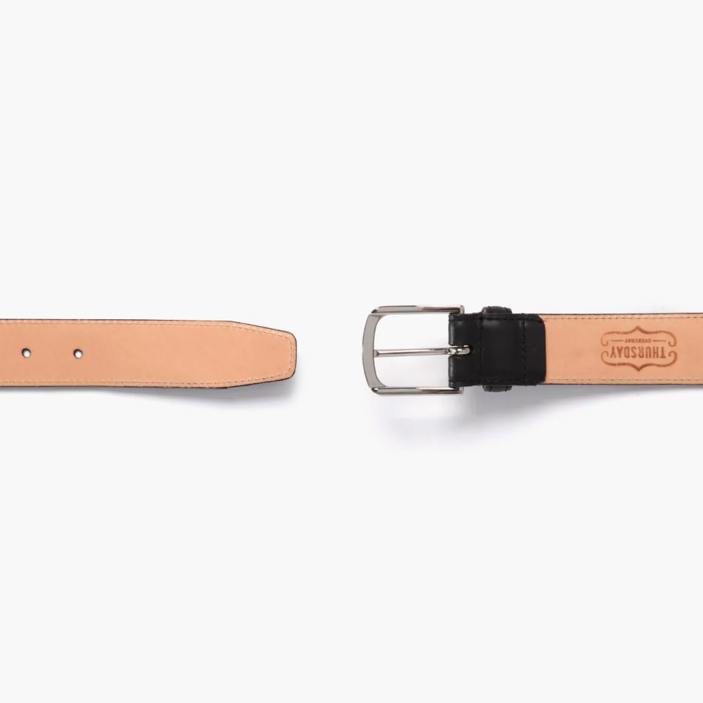 Men's Brogue Leather Belt | Black - Image 3