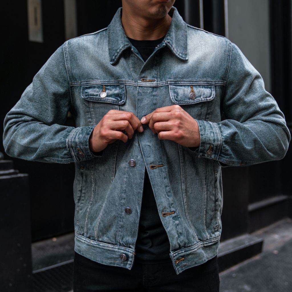 Denim Trucker Jacket | Washed Indigo - Image 2