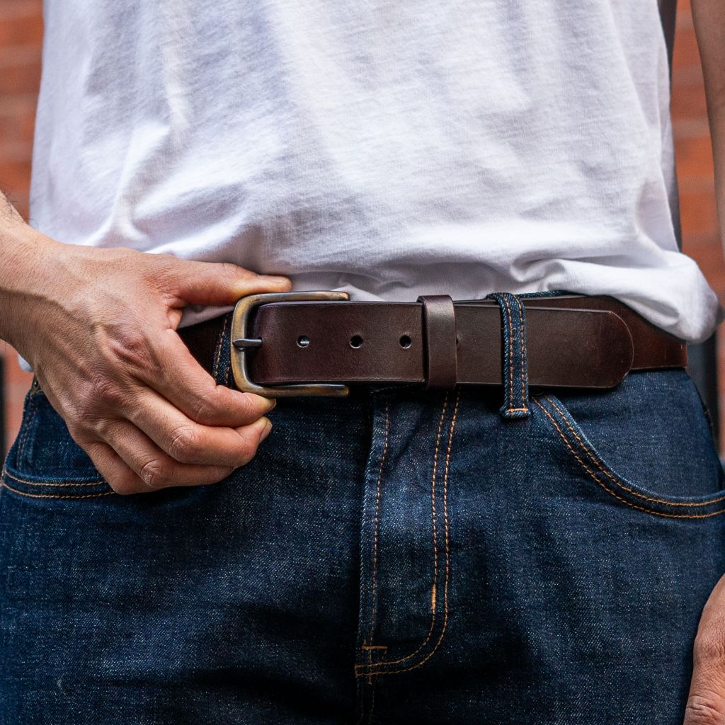 Men's Heritage Leather Belt | Brown - Image 5