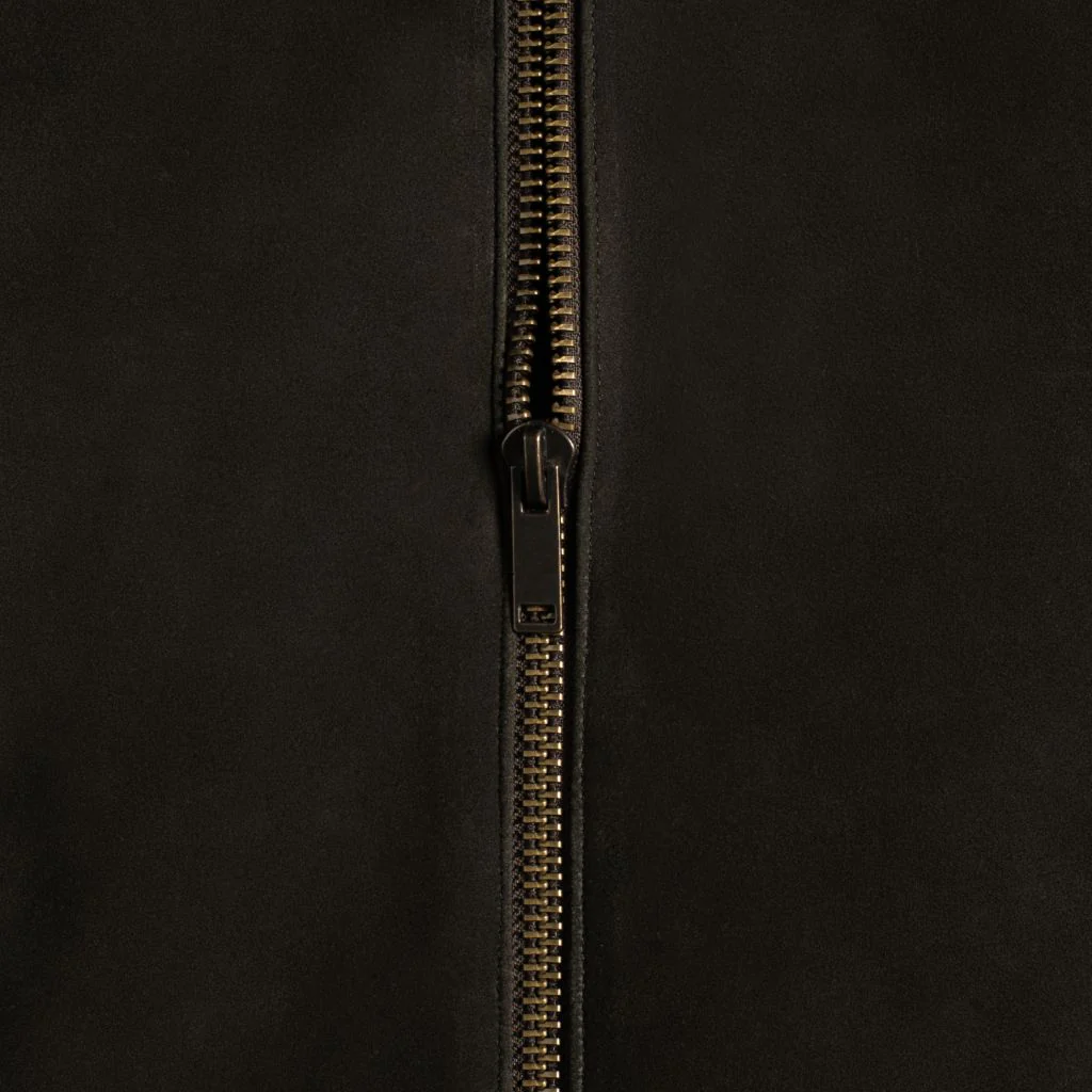 Racer Jacket | Dark Olive Suede - Image 9