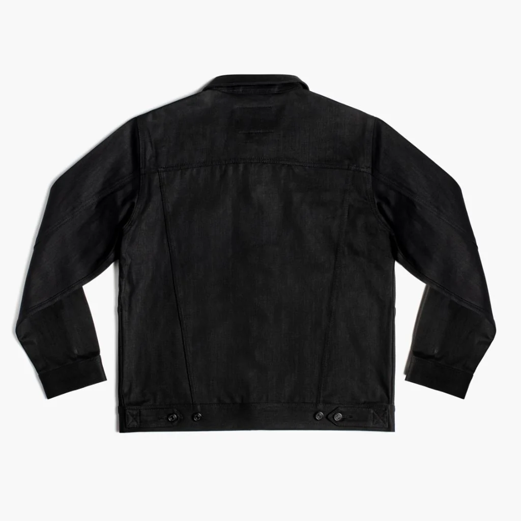 Selvedge Denim Trucker Jacket | Black - Image 6
