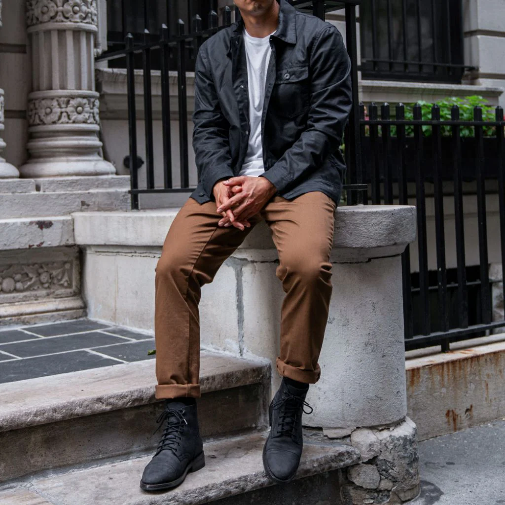 Waxed Canvas Field Jacket | Navy - Image 3