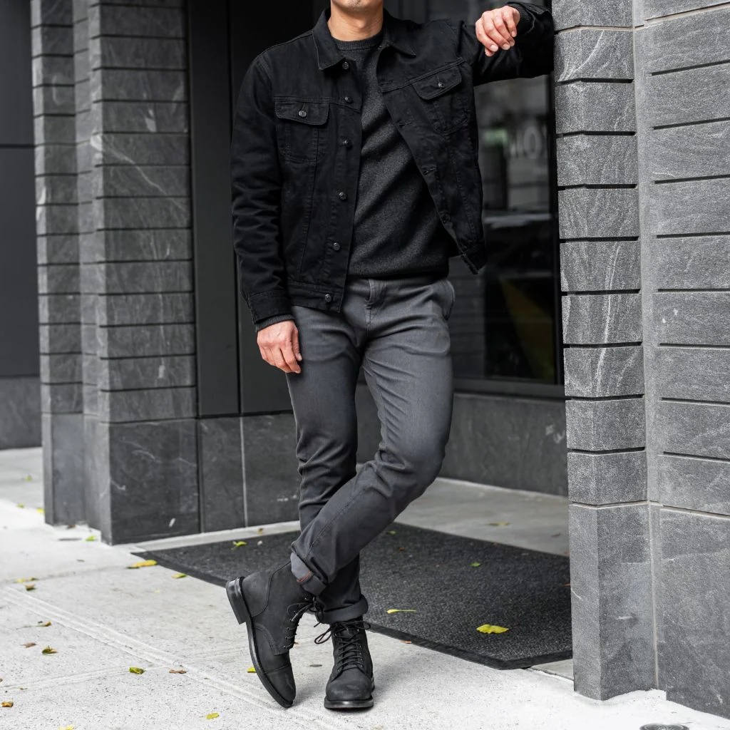 [W] Denim Trucker Jacket | Pitch Black - Image 7