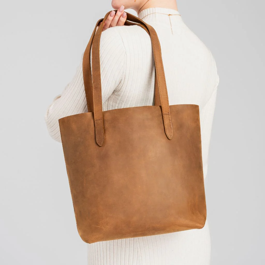 Everyday Tote | Vintage Cognac (M) - Image 7