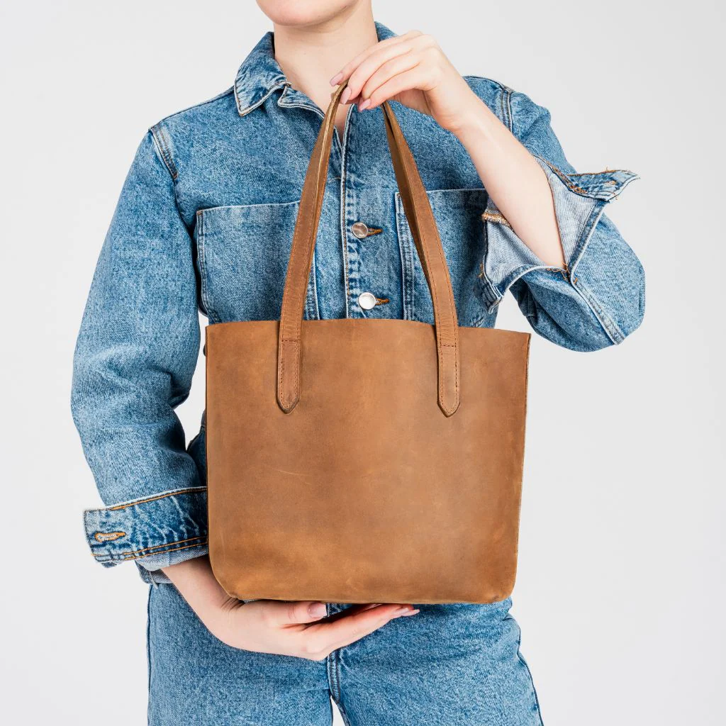 Everyday Tote | Vintage Cognac (S) - Image 6