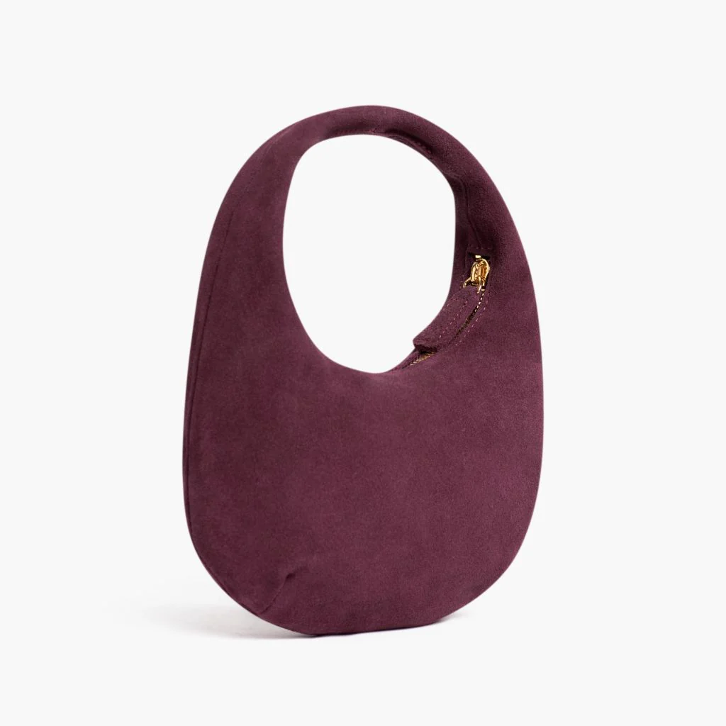 Mini Crescent | Burgundy Suede - Image 2