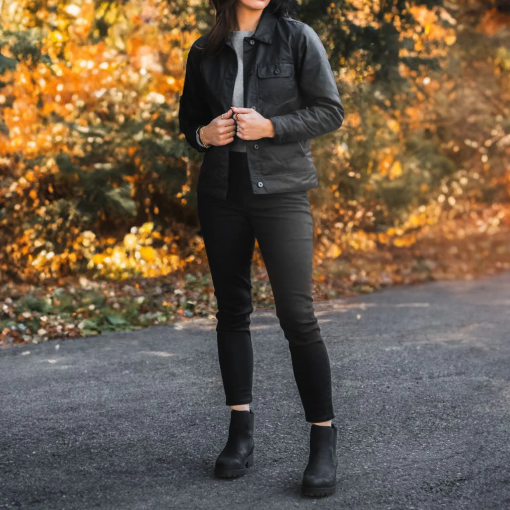 Waxed Canvas Field Jacket | Black - Image 3